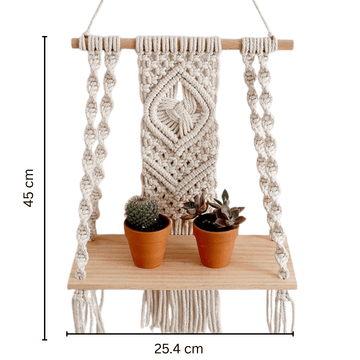 Macrame Plant Shelf Hanger | Without Plants and Pots