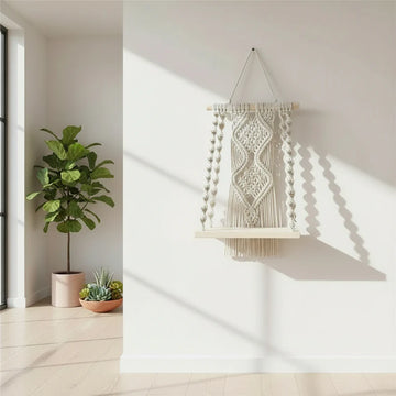 Macrame Indoor Planter Shelf | Without Plants and Pots