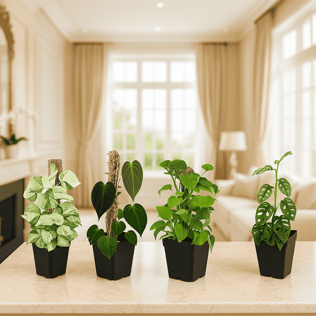 set of indoor plants Amazing Indoor Jungle: 4 Pothos Set